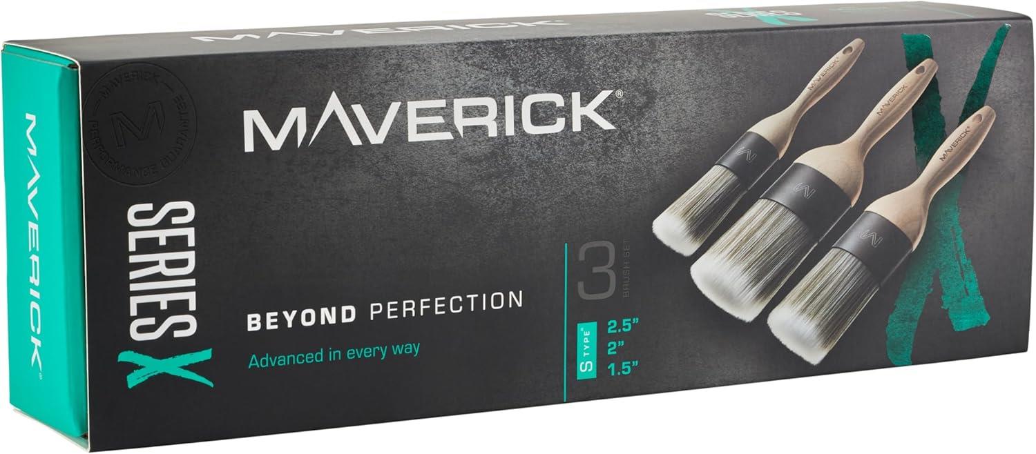 MAVERICK SERIES X PAINT BRUSH SET 3PCE 1.5 2 2.5 INCH